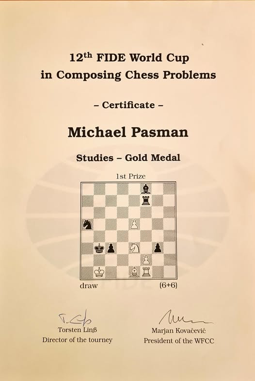 12th FIDE World Cup certificate, 2025